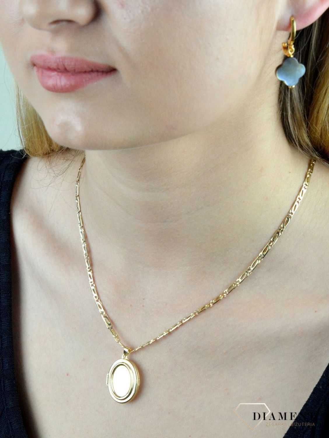 Złoty łańcuszek 585 splot spinaczowy płaski LA 3516 (1).jpg